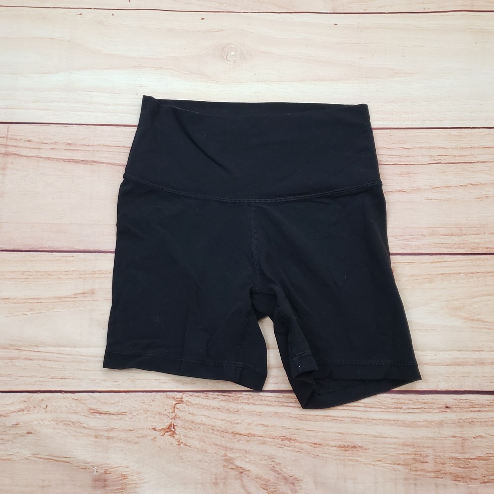 TnAction Yoga Shorts Women Small Black High Waisted Biker Athletic Gym 31380